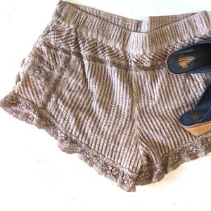 Free people lace detailed shorts